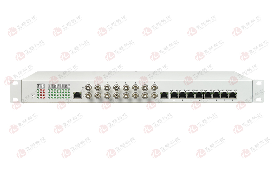 飛暢科技-32路電話+8E1+8FE物理隔離（1+1光備份，19英寸）電話光端機